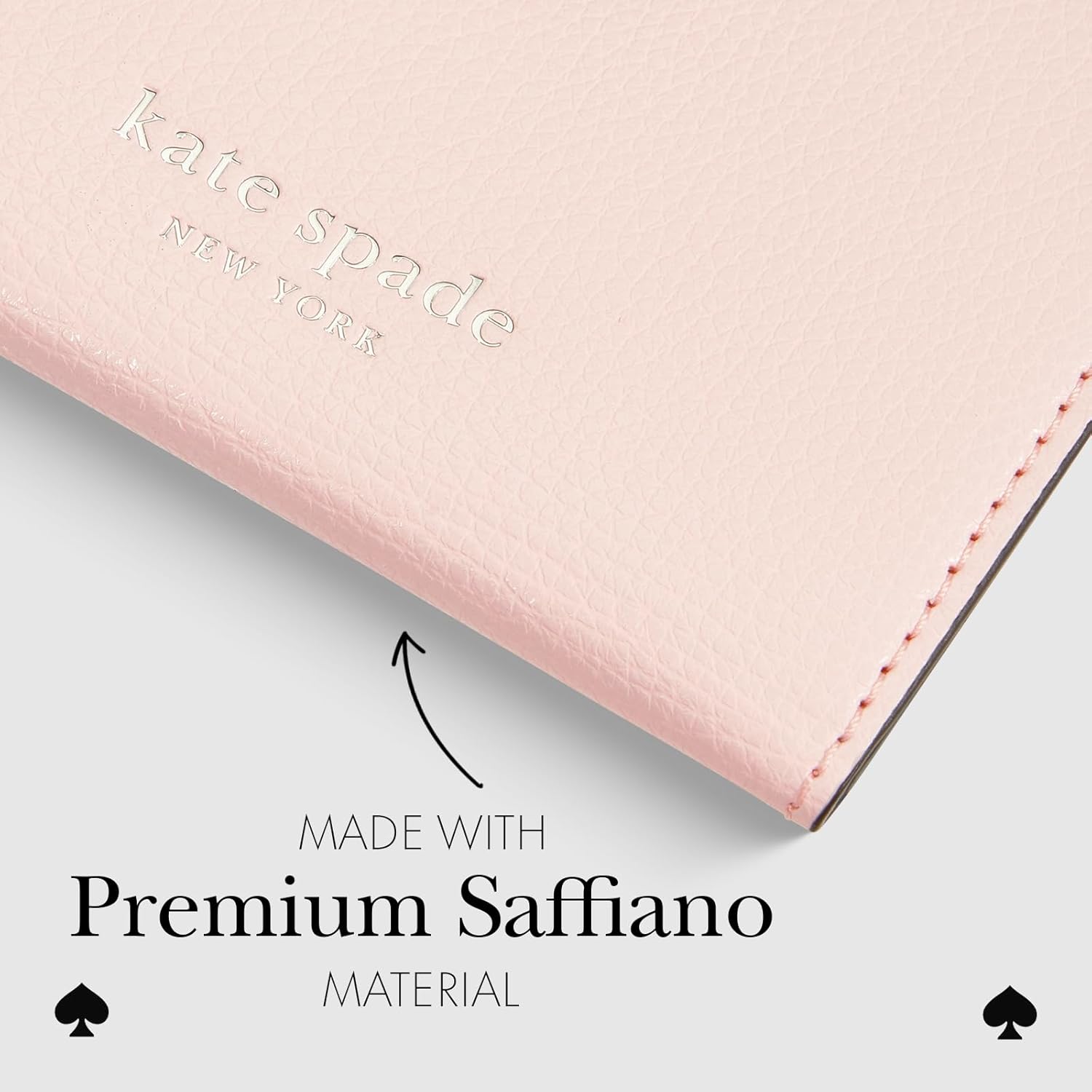 kate spade new york Morgan Magnetic Phone Wallet/Card Holder - Compatible with MagSafe Phones and Cases - Chalk Pink - Image 3
