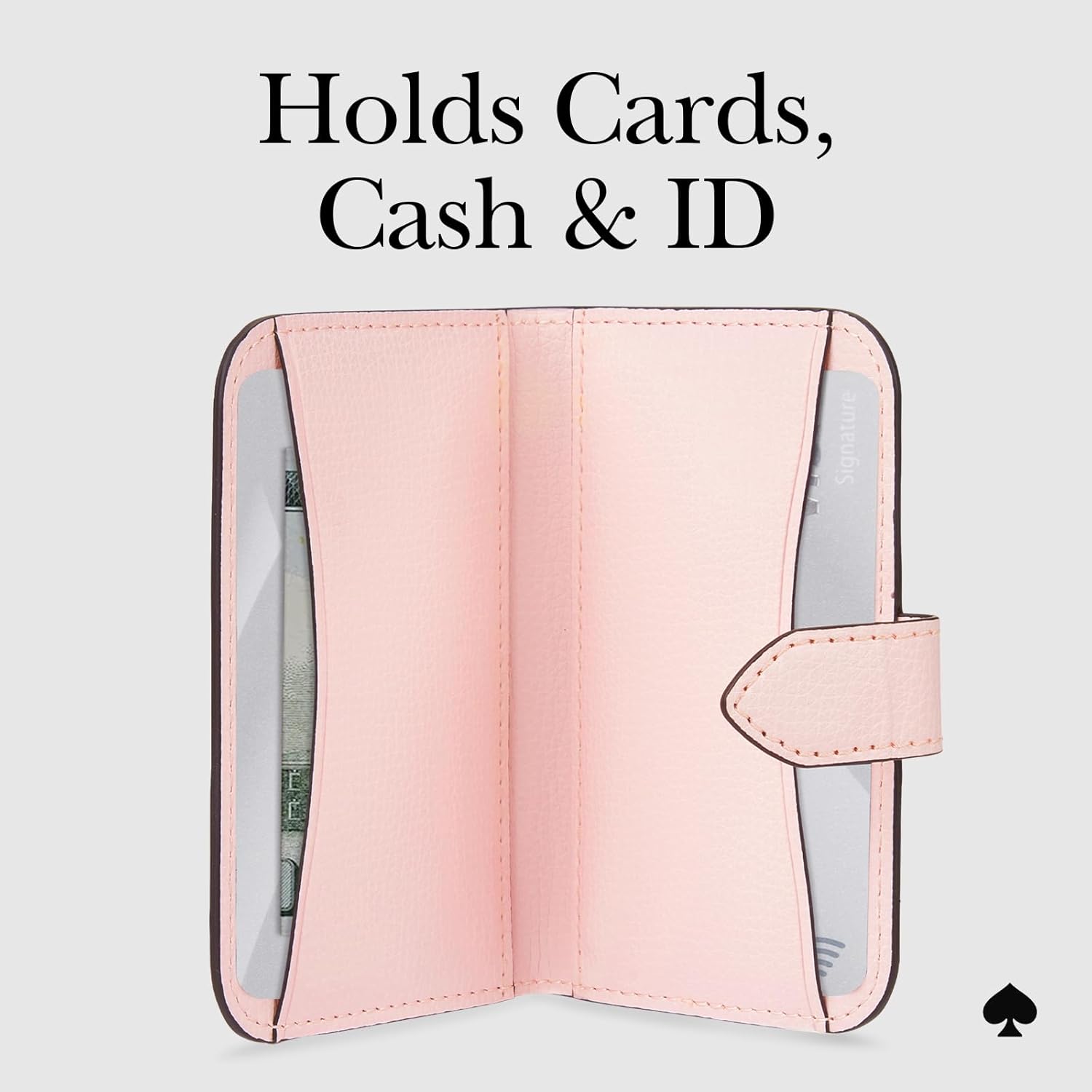 kate spade new york Morgan Magnetic Phone Wallet/Card Holder - Compatible with MagSafe Phones and Cases - Chalk Pink - Image 6